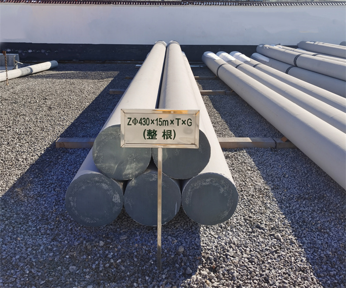 乐东430×15米×T×G终端电线杆